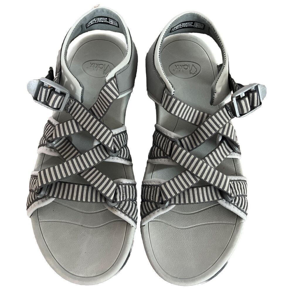 EUC‎ Viakix Sports Womens Sz 9 Gray Walking Hiking Sandals Shoes